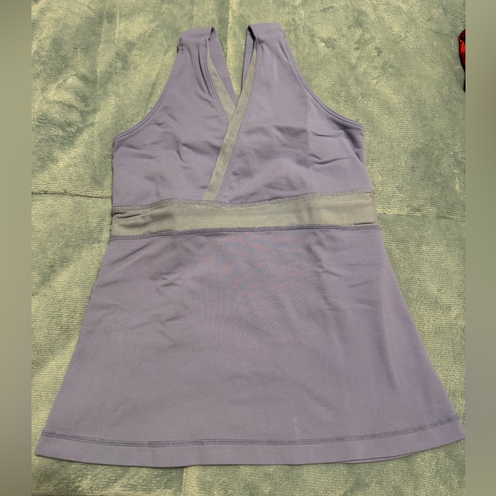 Lululemon Lavender Tank with Built in Bra, Size 4